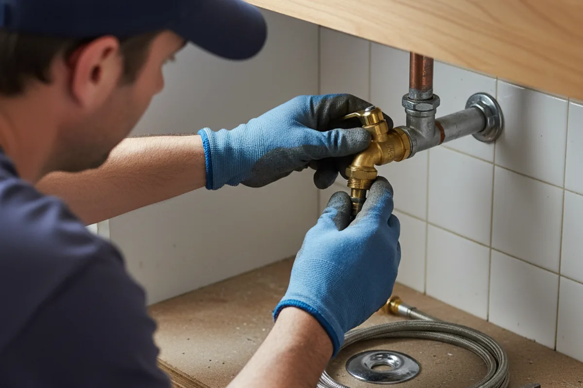 Shutoff valve and fitting work during Repiping in Topton